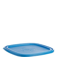 Blauer Plastikdeckel für Behälter