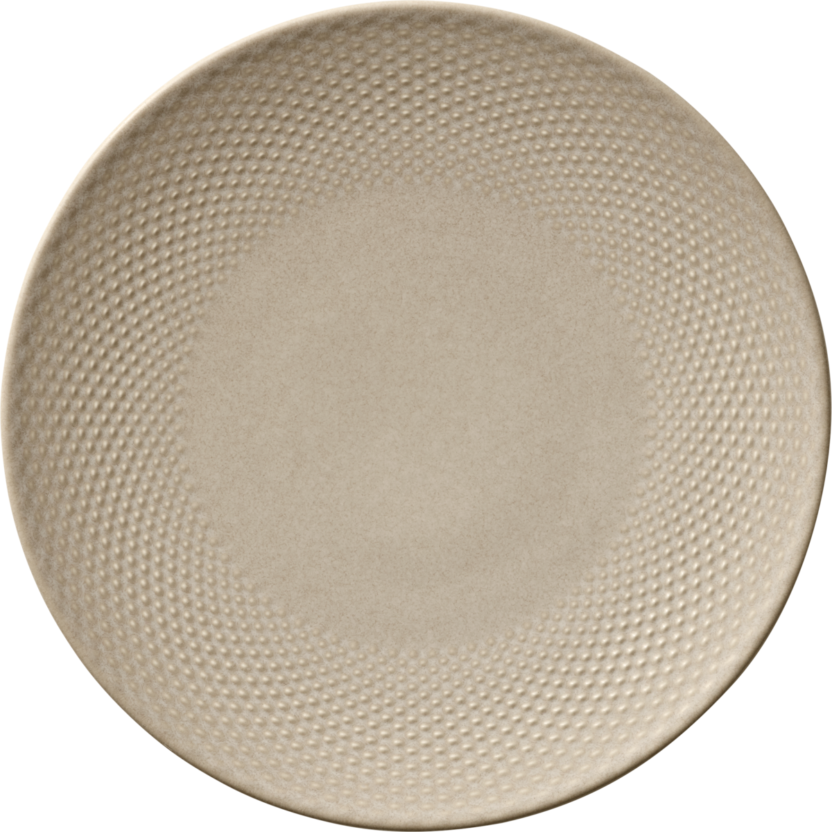 Leere, beige Tellerplatte für Gastronomie