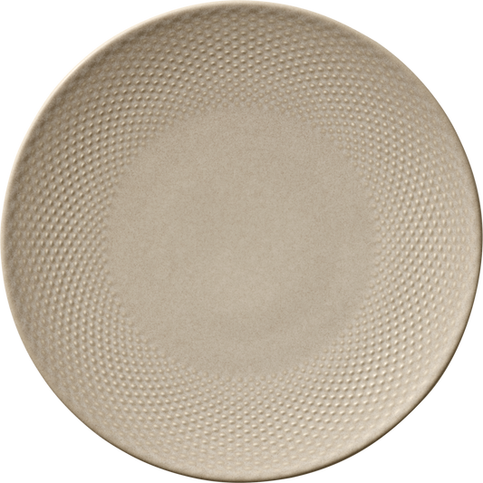 Leere, beige Tellerplatte für Gastronomie