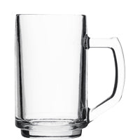 Leeres Glas Bierkrug Frontansicht