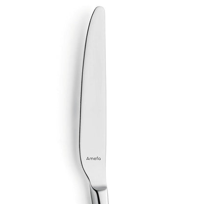 Silbernes Messer mit glatter Klinge, Amefa-Logo.