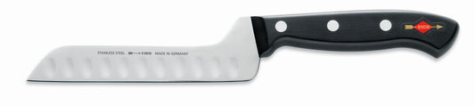 Kochmesser mit schwarzem Griff.