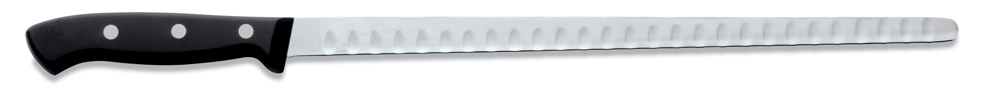 Langes Messer mit Wellenschliff.