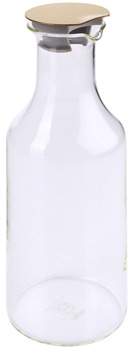 Glasflasche mit Holzdeckel
