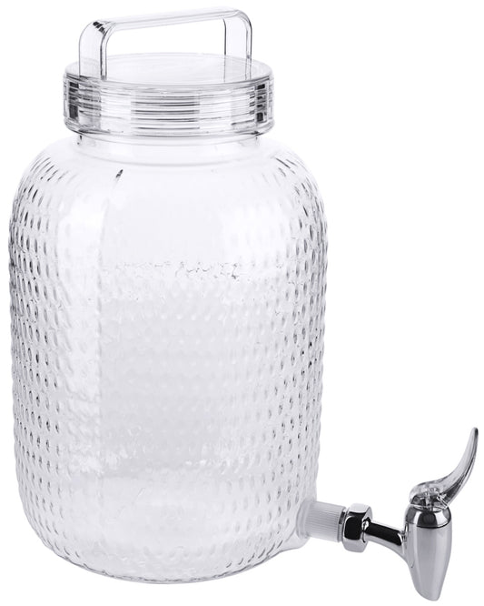 Glaswasserbehälter mit Hahn