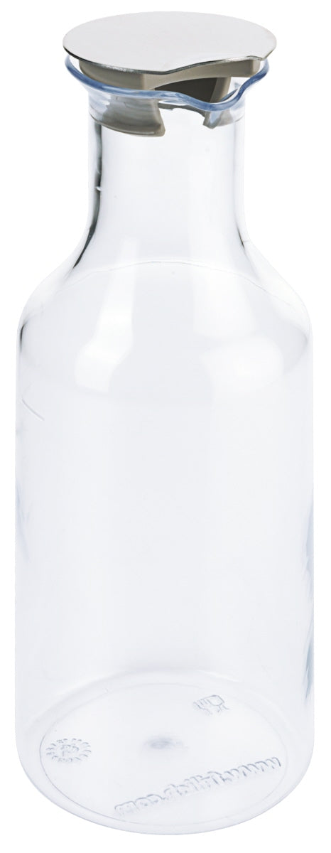 Leere Glasflasche mit Deckel
