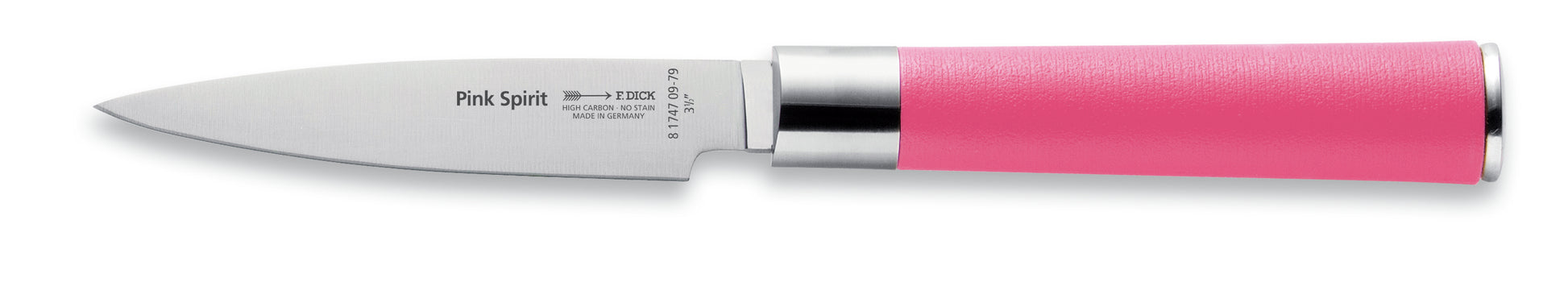 Pinkes Küchenmesser mit Edelstahlklinge.