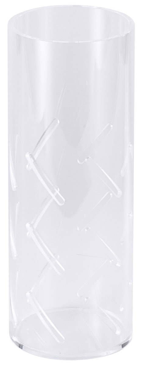 Leere transparente Zylindervase