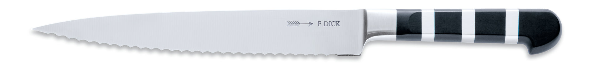 Kochmesser mit gezackter Klinge.