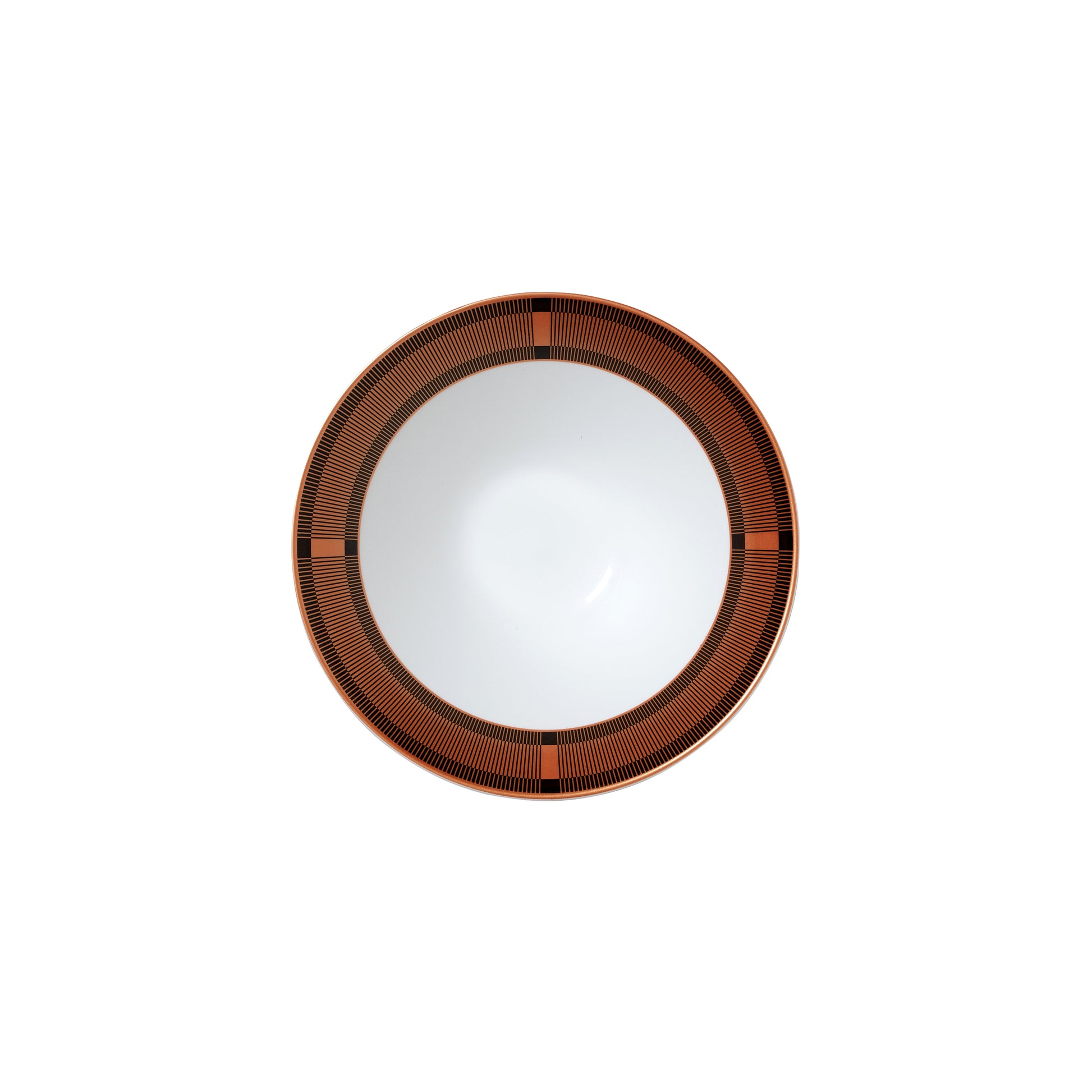 Leerer Teller mit dekorativem Rand.