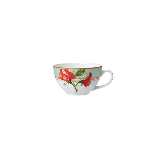 Tasse mit floralem Design.