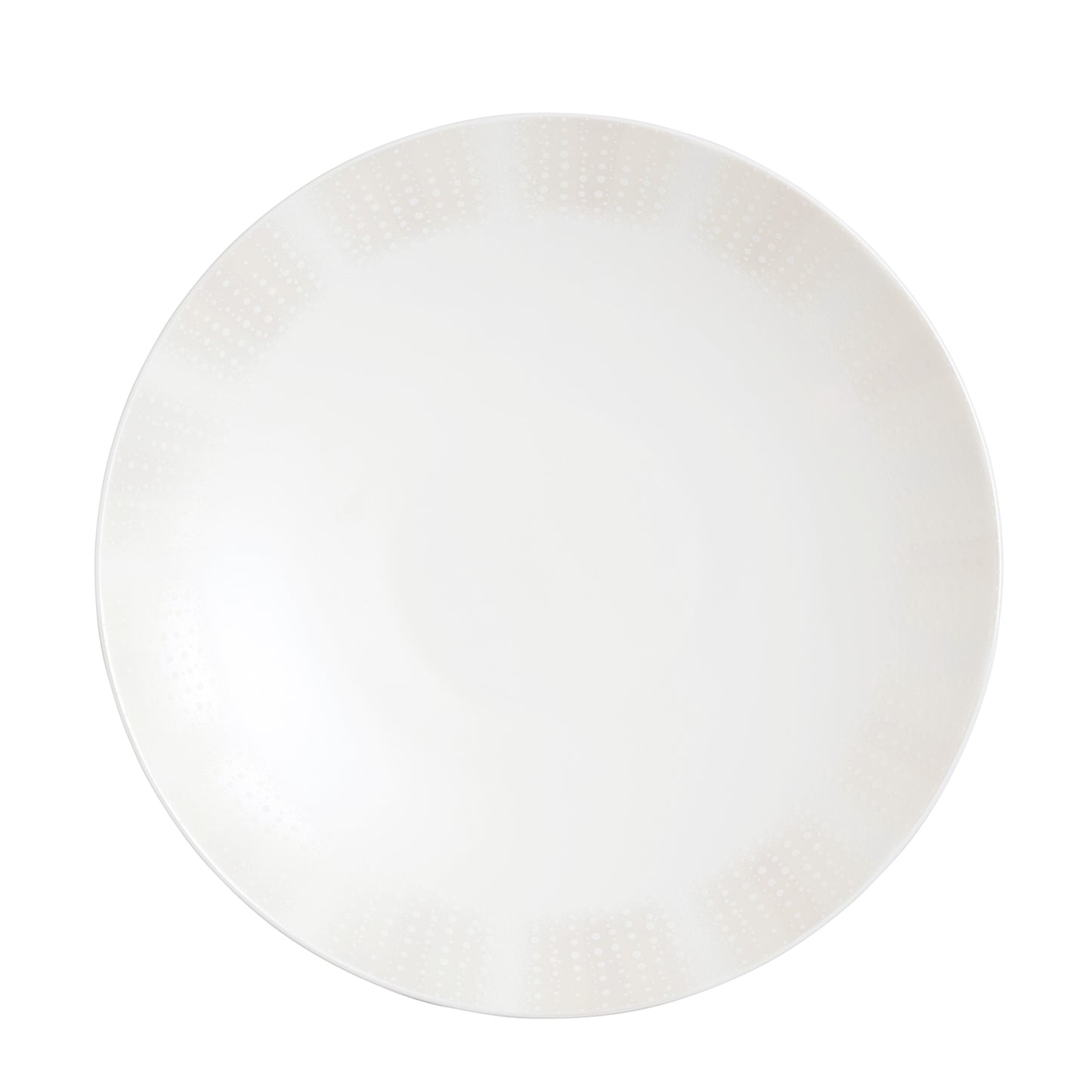 Weißer Teller mit Muster.