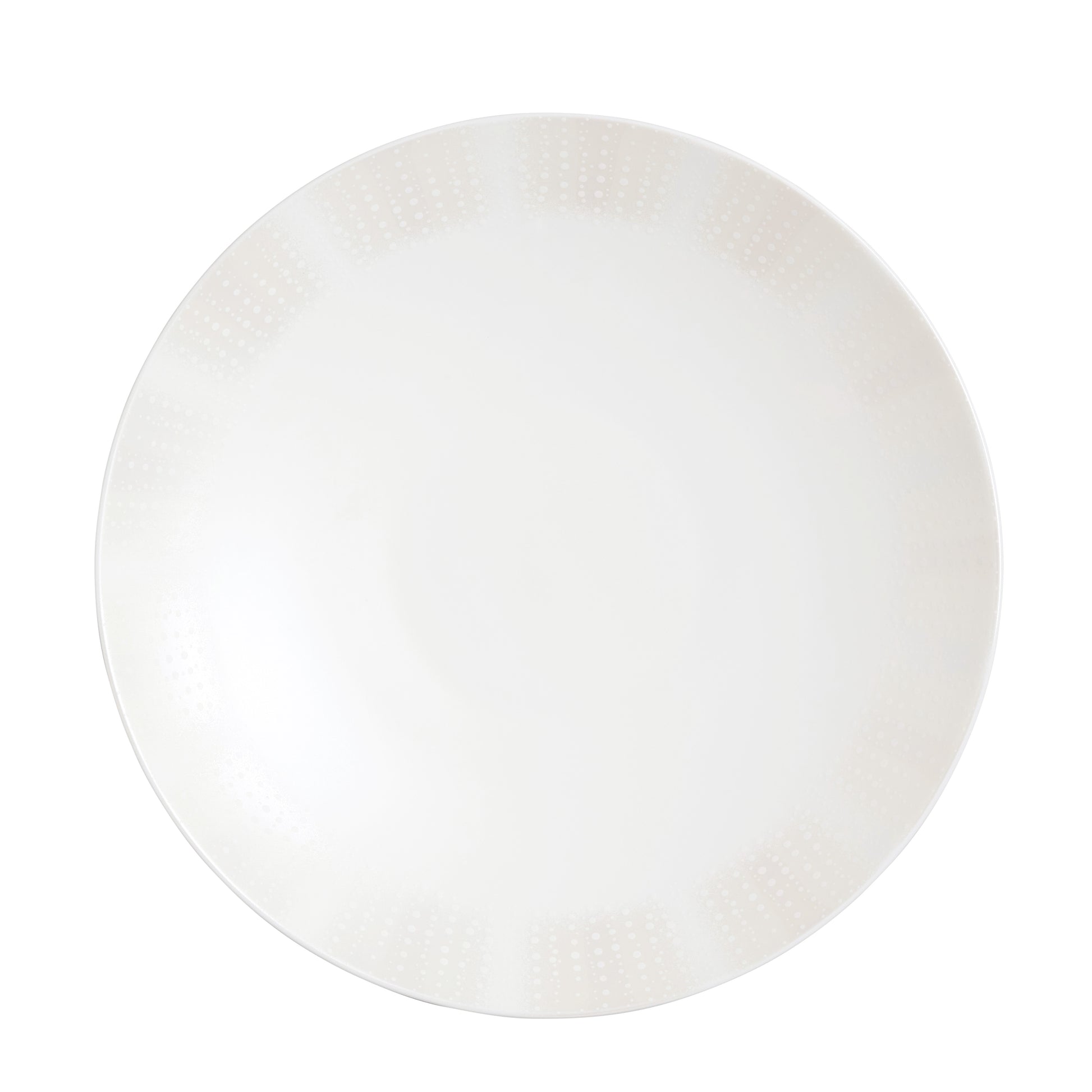 Weißer Teller mit Muster.