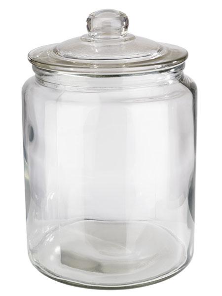 Leere Glasdose für Lebensmittelaufbewahrung