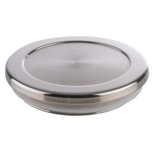 Runder Edelstahl-Deckel für Gastronomie.