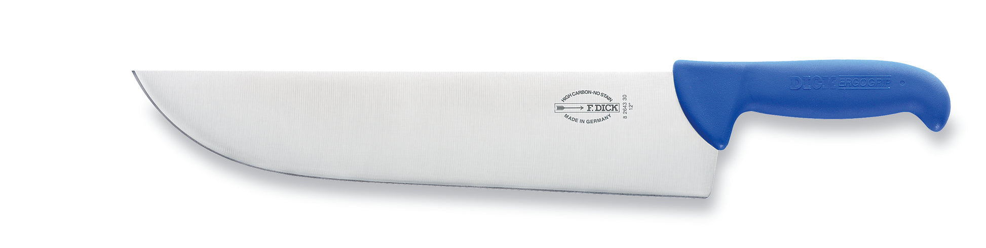 Kochmesser mit blauem Griff.