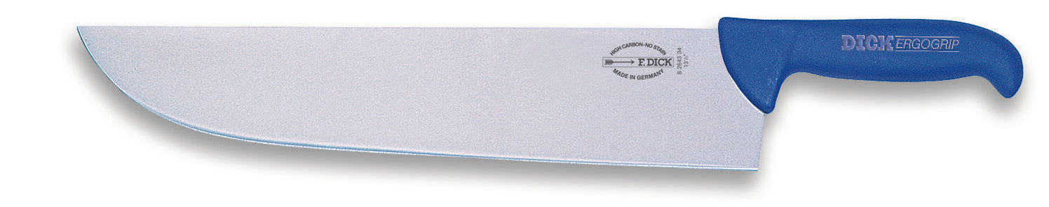 Kochmesser mit blauem Griff.