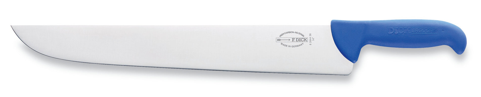 Kochmesser mit blauem Griff.