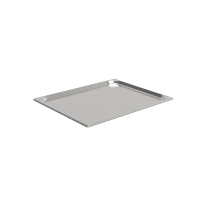 Edelstahl-Gastronorm-Behälter flach.