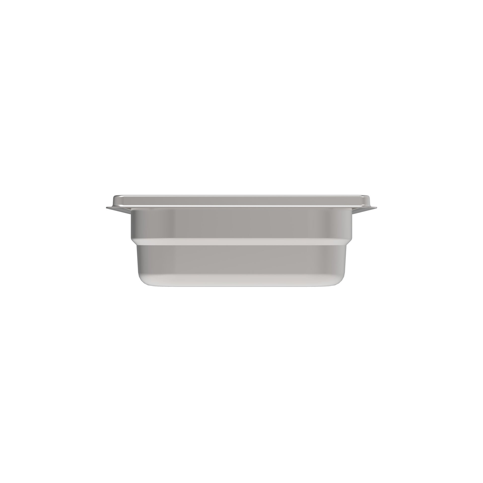 Edelstahl-Gastronormbehälter mit QR-Code.