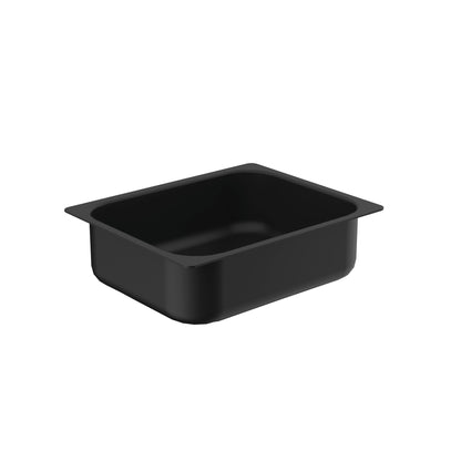 Schwarze GN-Behälter für Gastronomie.