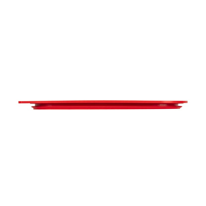 Rotes Edelstahl-Gastronomiebehälter-Deckel.