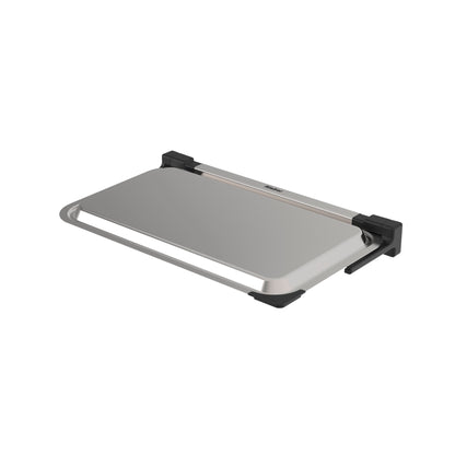 Metalltablett mit Halterungssystem.