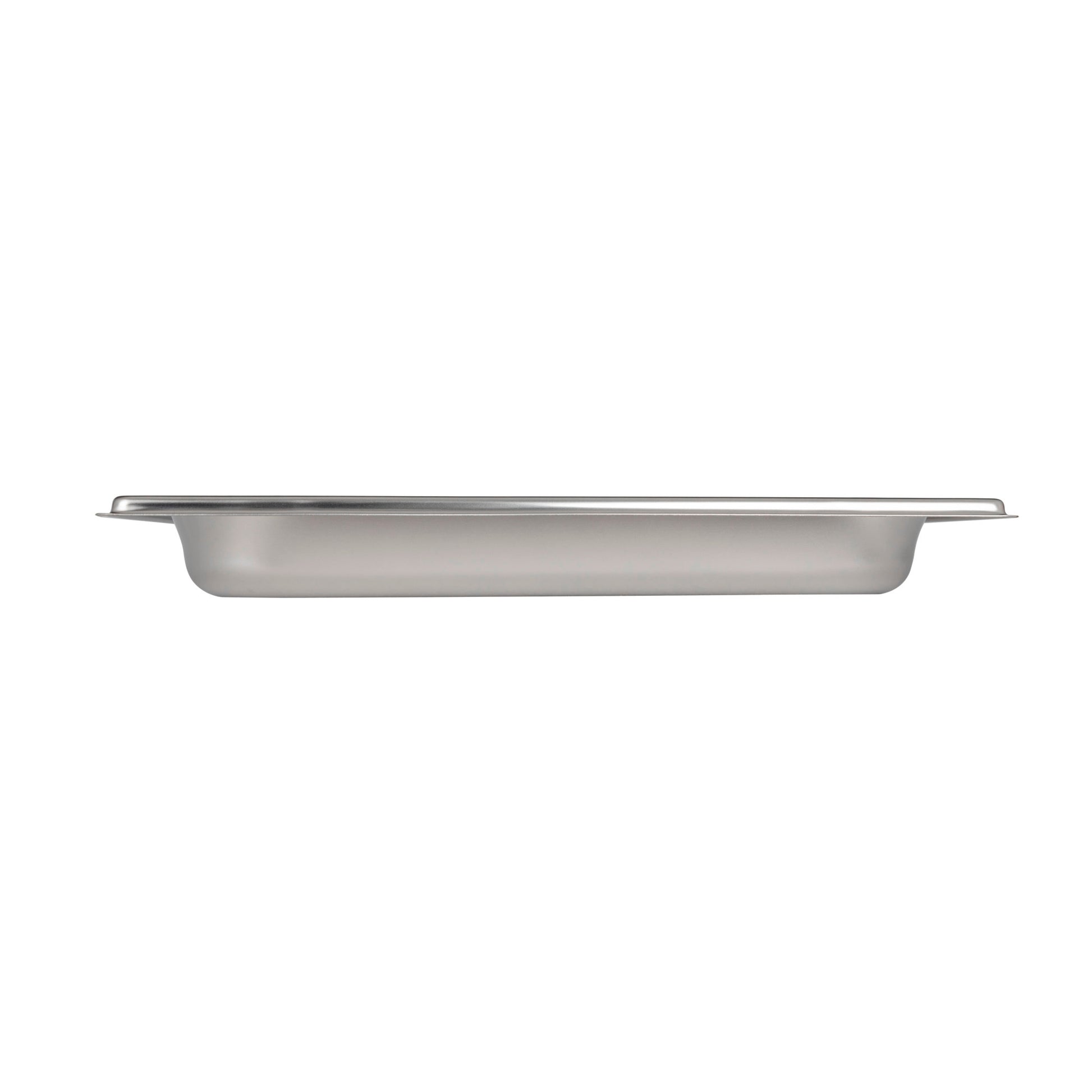Perforierte Edelstahl-Gastronorm-Behälter.