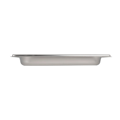 Perforierte Edelstahl-Gastronorm-Behälter.