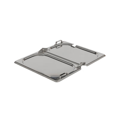 Edelstahl-Gastronomiebehälter mit Deckel.