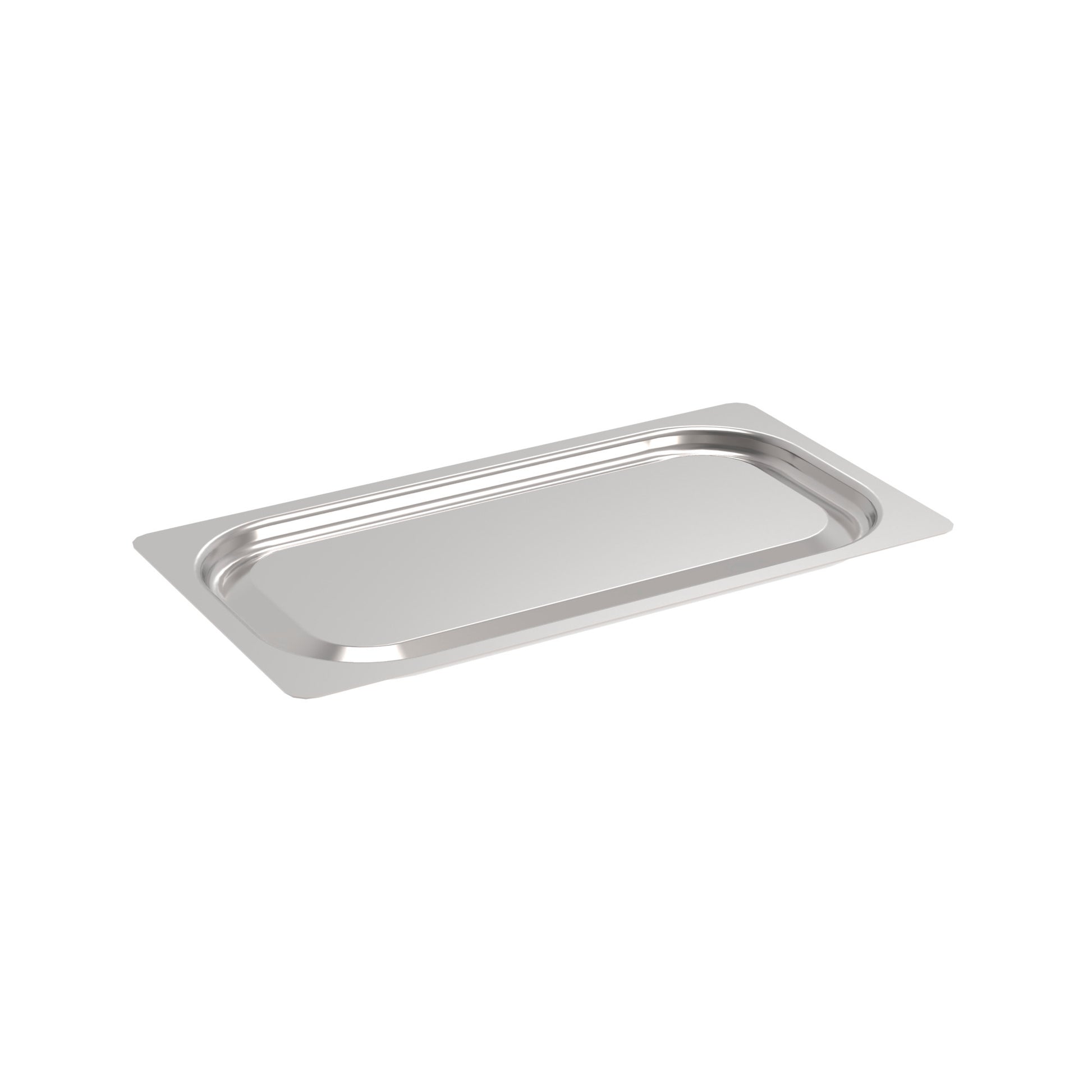 Edelstahl-Gastronorm-Behälterdeckel, rechteckig.