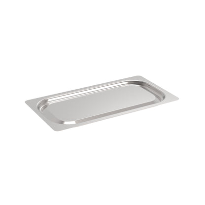 Edelstahl-Gastronorm-Behälterdeckel, rechteckig.