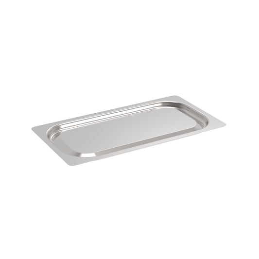 Edelstahl-Gastronorm-Behälterdeckel, rechteckig.