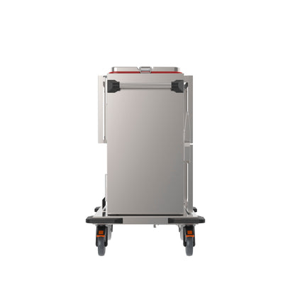 Thermobox auf Rollwagen für Gastronomie.