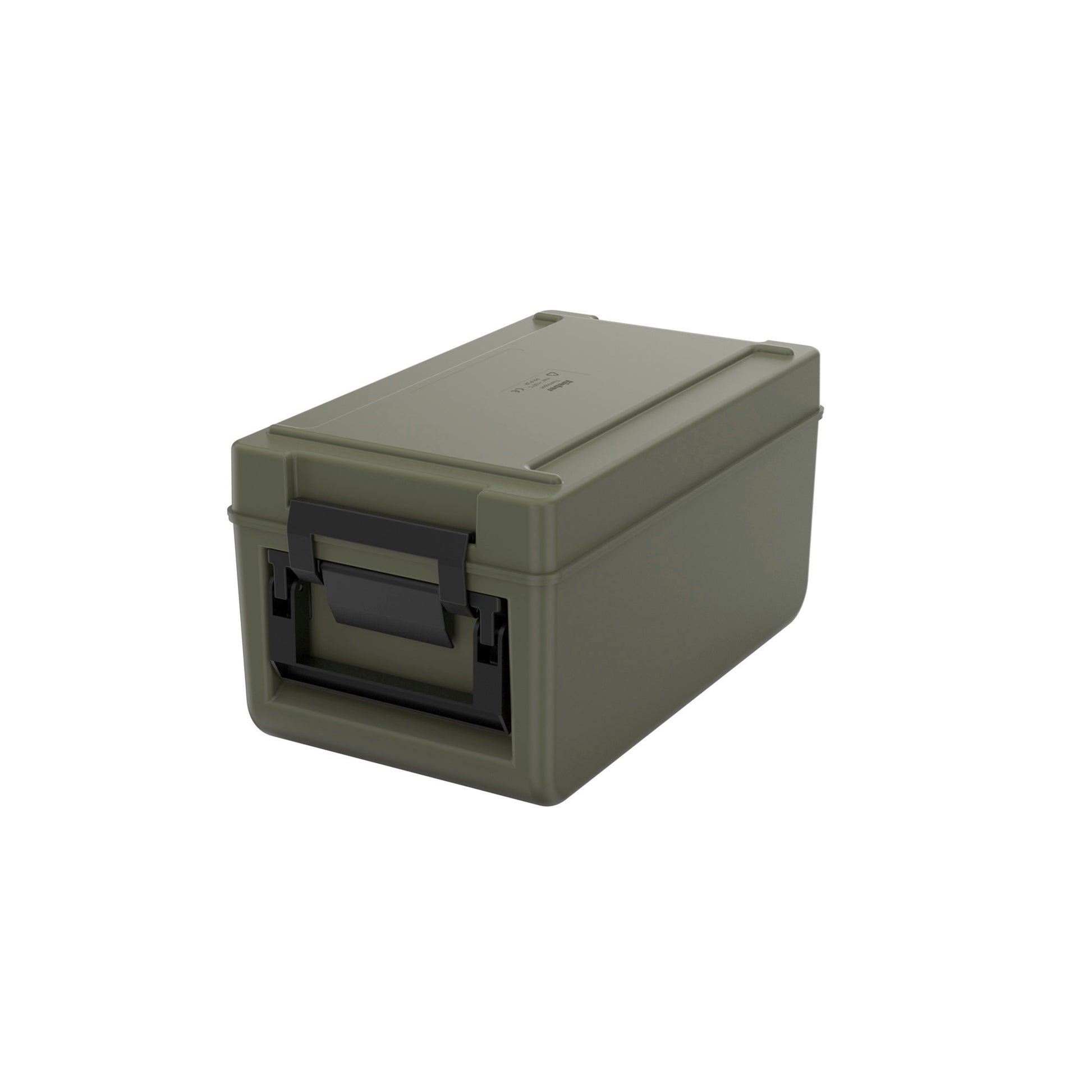 Grüne Thermobox mit Griff.