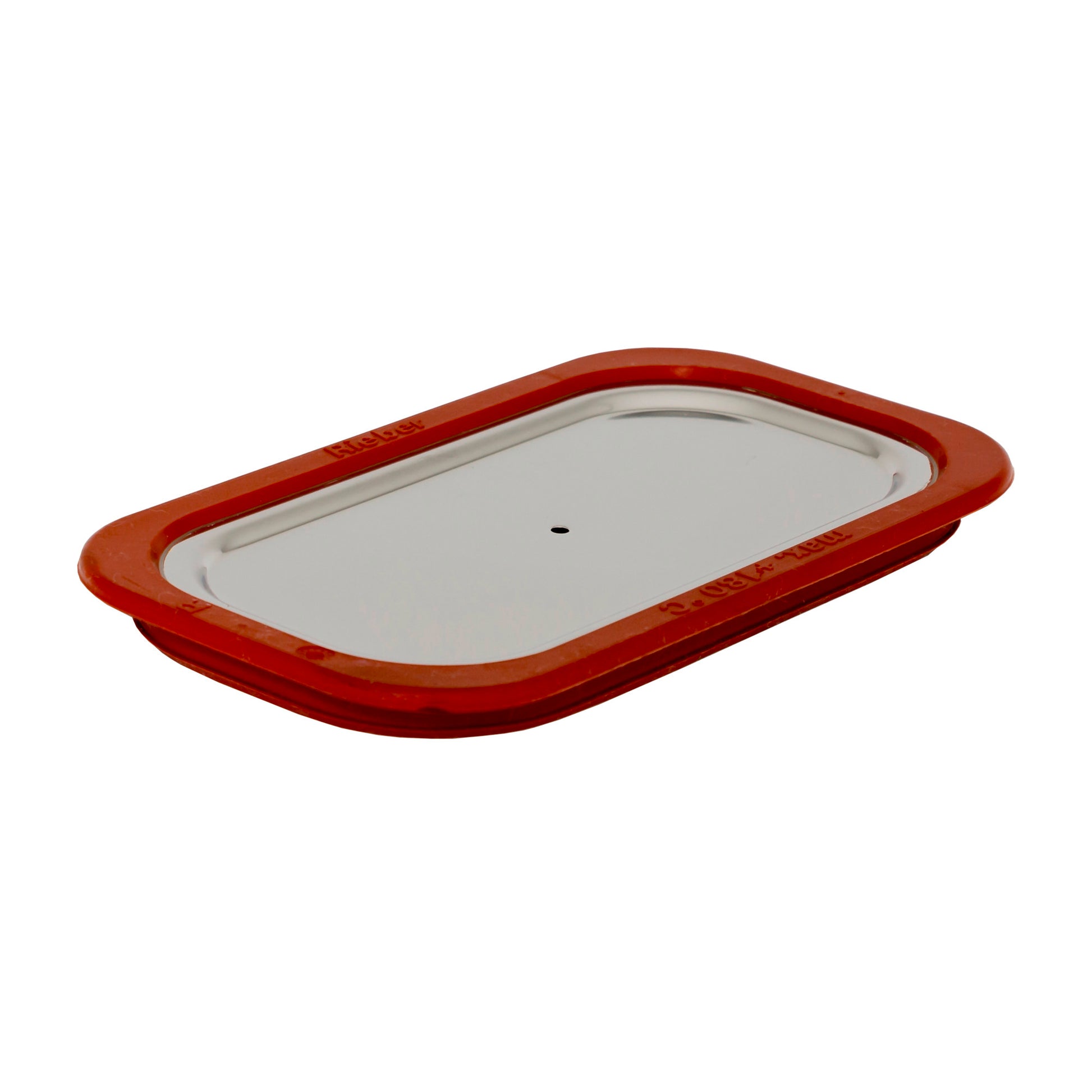 Roter Deckel für Gastronomiebehälter.