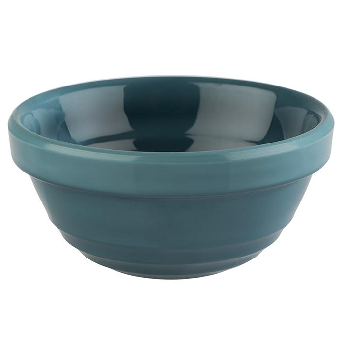 Blaue Schüssel aus Keramik.