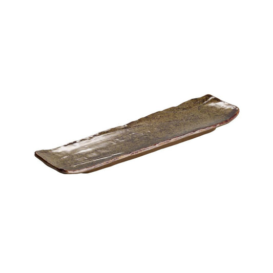 Lange, flache Keramikplatte