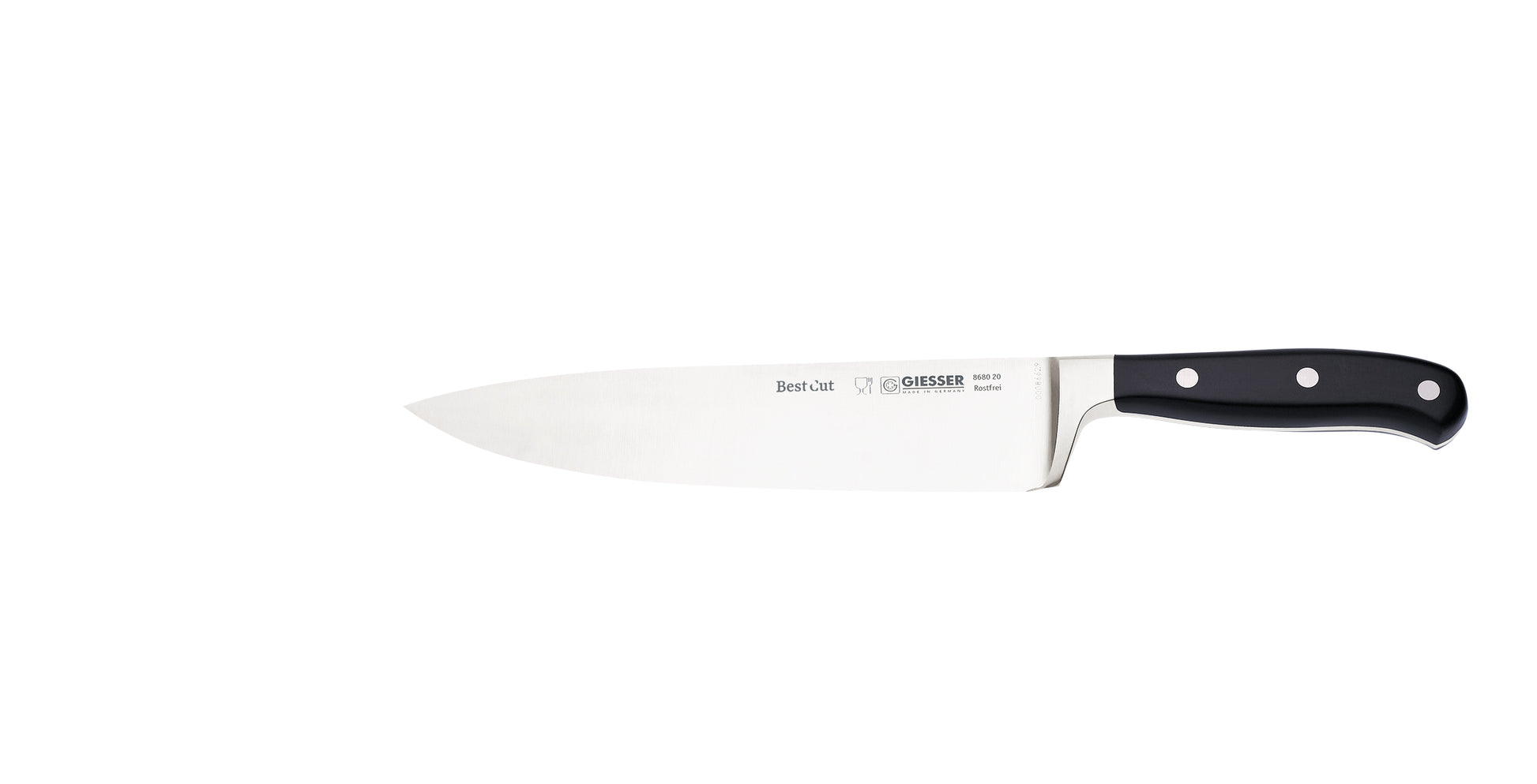 Küchenmesser mit schwarzem Griff.