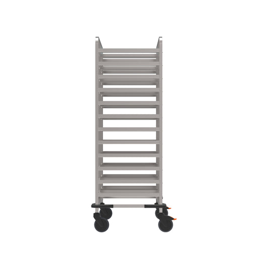 Metallregalwagen mit Rollen, leer.