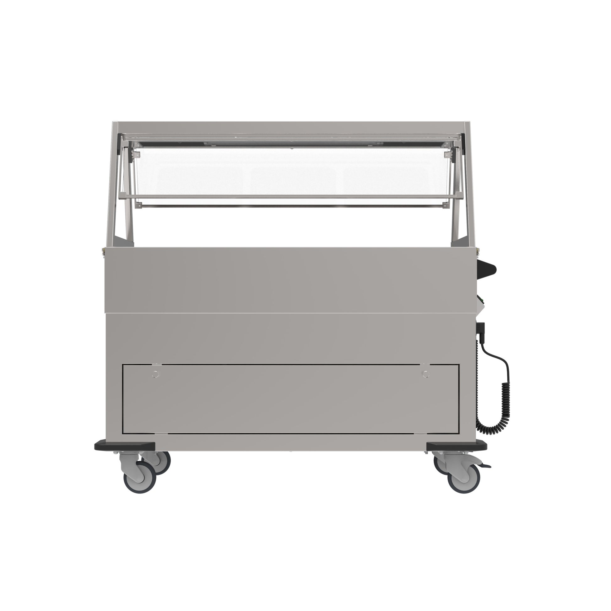 Mobiler Gastronomie-Servierwagen mit Rollen.