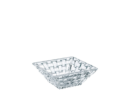 Glas-Schale mit Flechtmuster