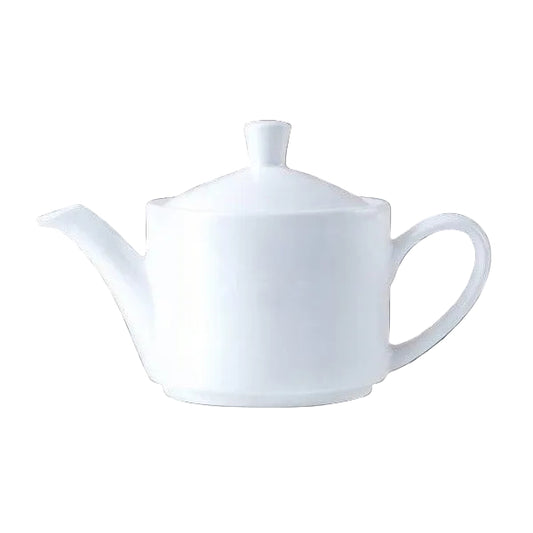 Monaco White Vogue Teapot 34cl (12oz) Lid C666