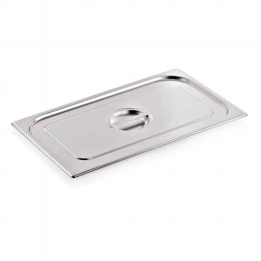 Edelstahl-Gastronorm-Behälterdeckel, rechteckig.