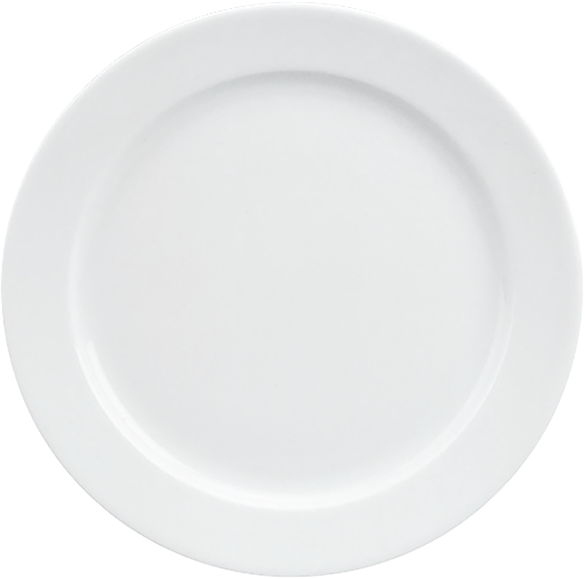 Leere weiße Teller für Gastronomie