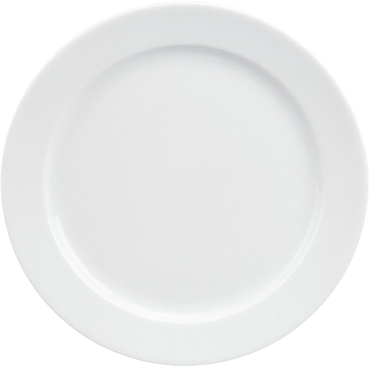 Leere weiße Teller für Gastronomie