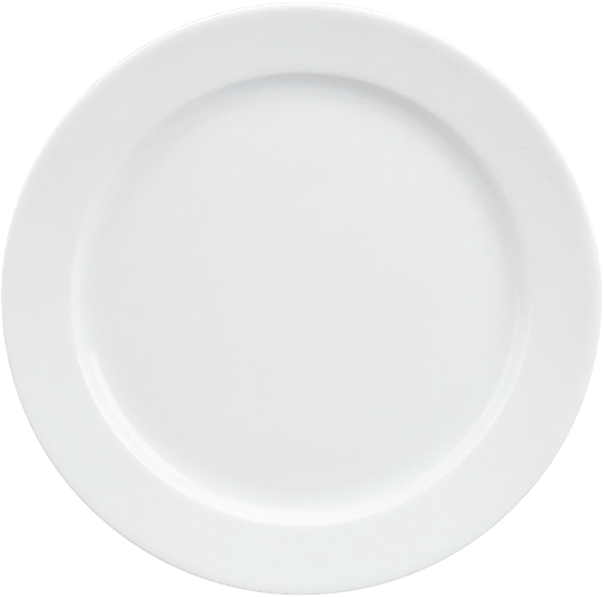 Leere weiße Teller für Gastronomie