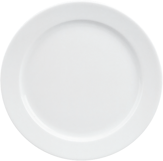 Leere weiße Teller für Gastronomie