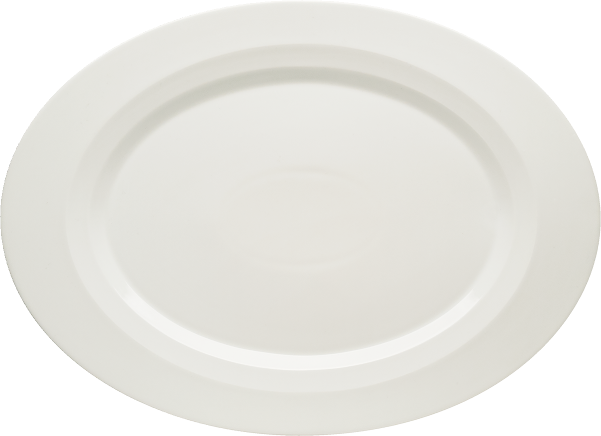 Leere weiße Teller für Gastronomie