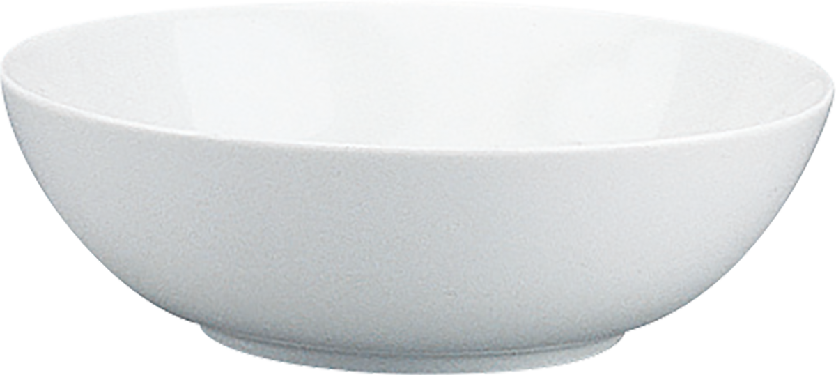 Weiße Schüssel aus Porzellan.